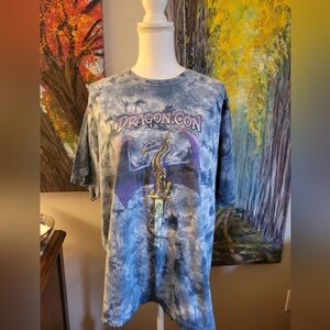 Gildan Blue and Gray Tie-Dye T-Shirt